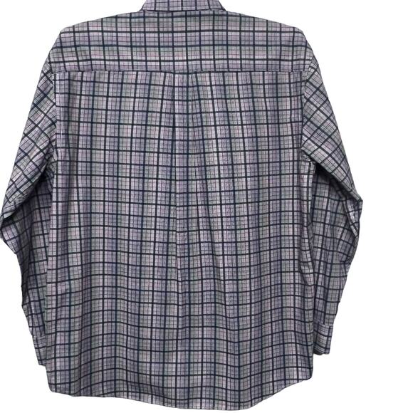 Alan Flusser shirt Men’s XL multicolor long sleeve button down plaid check - Picture 2 of 9